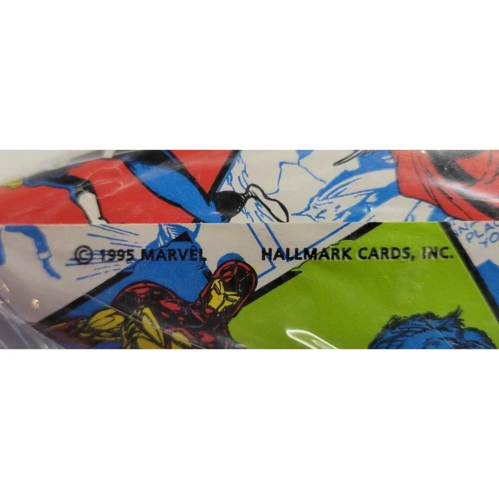 1995 Marvel Birthday Party 8 Hats Hulk Wolverine Thor Spiderman Iron Man Sealed